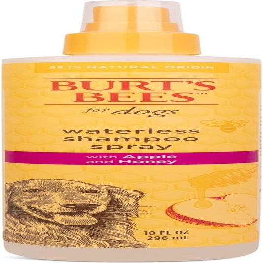 Revitalize Your Dog's Coat with Burt's Bees Waterless Shampoo Spray - Apple & Honey, No-Rinse Formula for All Dogs and Puppies, 10 Fl Oz